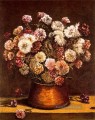 Stillleben mit Blumen in Kupferschale Giorgio de Chirico Impressionist